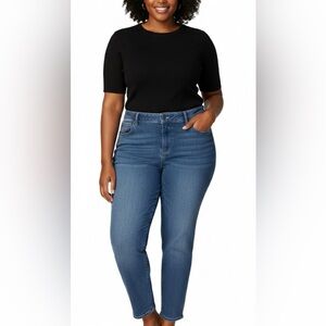 Talbots Heritage Ankle Jeans Medium Wash Plus Size 18WP Petite Slimming Stretch